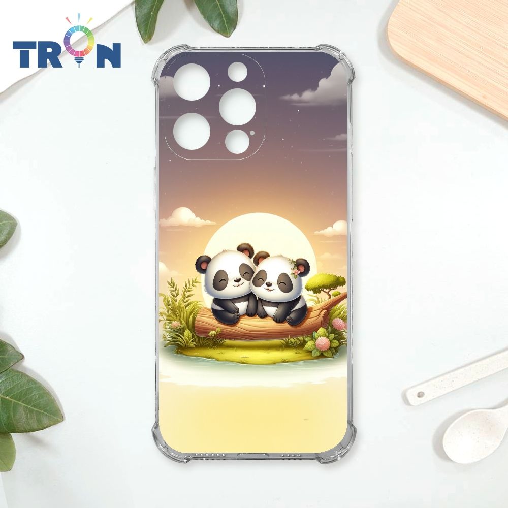  TRON IPhone 16 Pro Max 可愛萌熊貓 四角防摔殼 手機殼