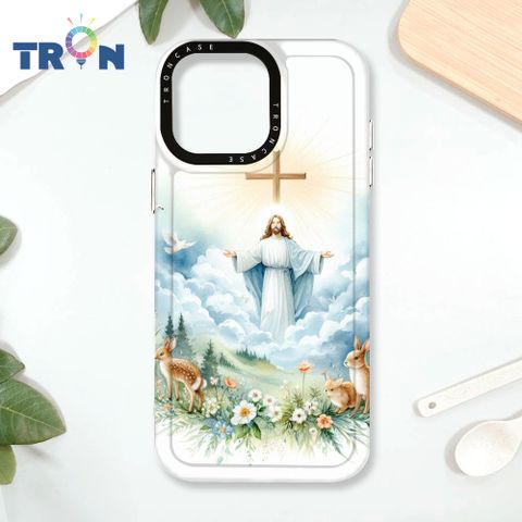 TRON iPhone 16 Pro Max 耶穌水彩 太空殼 透白款 手機殼