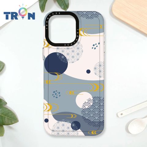 TRON iPhone 16 Pro Max 日系和風圓點流水紋系列 太空殼 透白款 手機殼