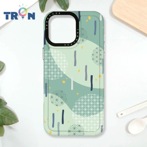 TRON iPhone 16 Pro Max 日系和風圓點落雨系列 太空殼 透白款 手機殼