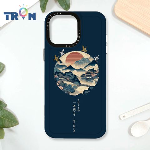 TRON iPhone 16 Pro Max 圓形復古山水畫系列 太空殼 透白款 手機殼