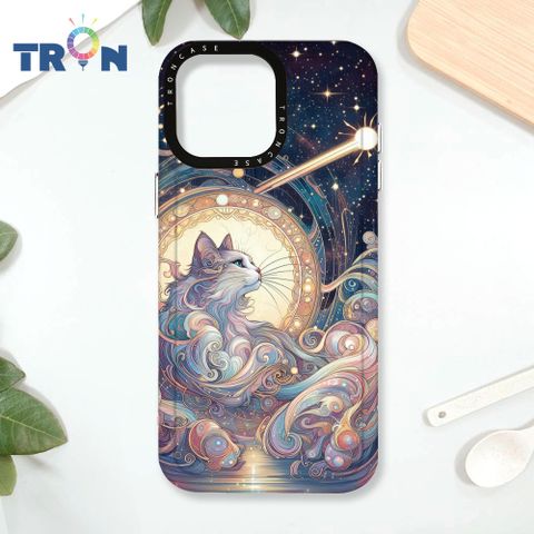 TRON iPhone 16 Pro Max 夏夜流星與貓 太空殼 透白款 手機殼