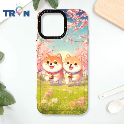 TRON IPhone 16 Pro Max 櫻花柴犬系列 太空殼 透黑款 手機殼