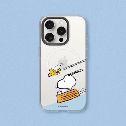 RHINOSHIELD 犀牛盾 iPhone 16系列 Clear(MagSafe 兼容)透明防摔手機殼-相機鍵按鈕版｜Snoopy史努比系列-溜滑梯