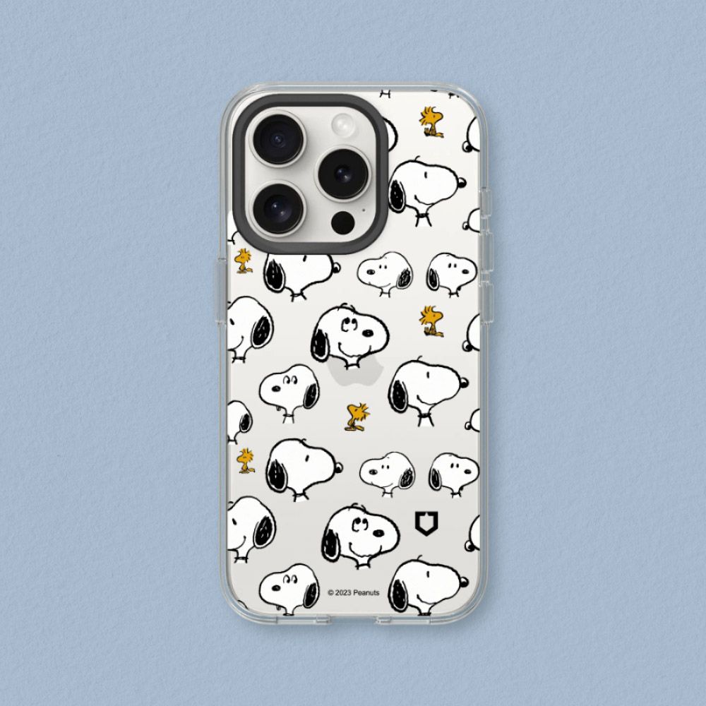 RHINOSHIELD 犀牛盾 iPhone 16/16 Plus/16 Pro/16 Pro Max Clear透明防摔手機殼｜Snoopy史努比系列-Sticker-Snoopy&胡士托