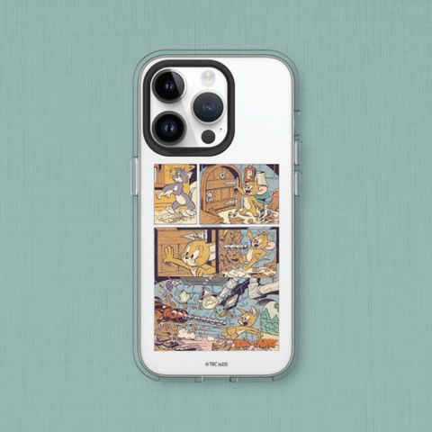 【犀牛盾】iPhone 16系列Clear透明防摔手機殼｜湯姆貓與傑利鼠系列-復古漫畫風