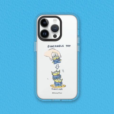 RHINOSHIELD 犀牛盾 iPhone 16系列 Clear透明防摔手機殼-相機鍵按鈕版｜玩具總動員系列-三眼怪疊疊樂玩具