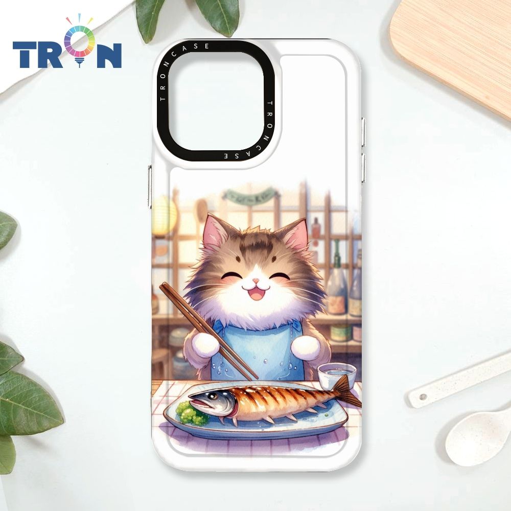  TRON IPhone 16 Pro Max 貓咪美食評鑑家 太空殼 透黑款 手機殼