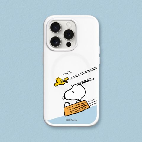 RHINOSHIELD 犀牛盾 iPhone 16系列 SolidSuit(MagSafe 兼容)防摔背蓋手機殼-相機鍵按鈕版-Snoopy史努比-溜滑梯