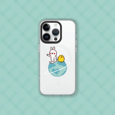 【犀牛盾】iPhone 16系列Clear(MagSafe兼容)透明防摔手機殼｜懶散兔與啾先生系列-小宇宙