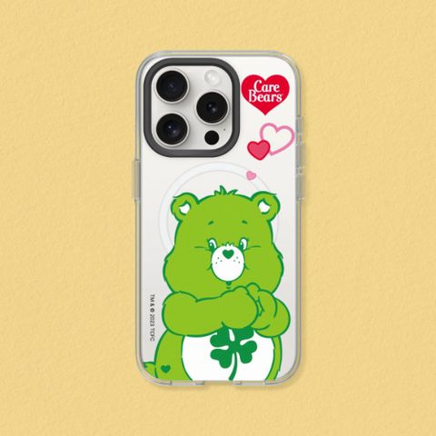 RHINOSHIELD 犀牛盾 iPhone 16系列 Clear(MagSafe兼容)透明防摔手機殼-相機鍵按鈕版｜Care Bears-Good Luck Bear