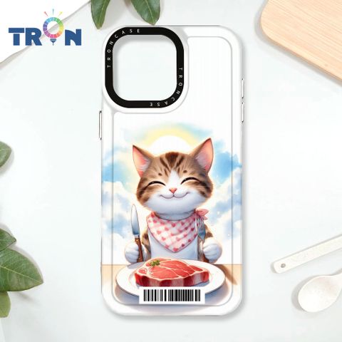 TRON IPhone 16 Pro Max 貓咪美食評鑑家  載具 太空殼 透黑款 手機殼