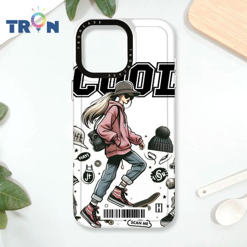 TRON IPhone 16 Pro Max 雜誌風潮流女孩  載具 太空殼 透黑款 手機殼