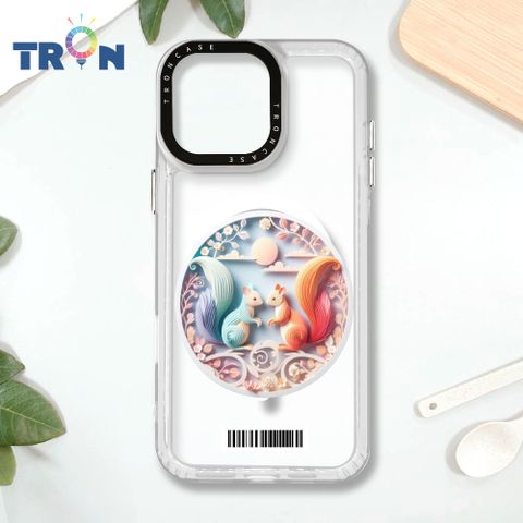 TRON iPhone 16 Pro Max 可愛紙雕松鼠  載具 MAGSAFE 磁吸 太空殼 透白款