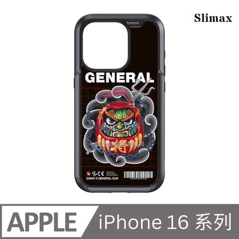 Slimax 膜潮文創 達摩官將 x imos 防摔手機殼 膜料包膜獨家款 iPhone 16/Plus/Pro/Pro Max (DMT009)