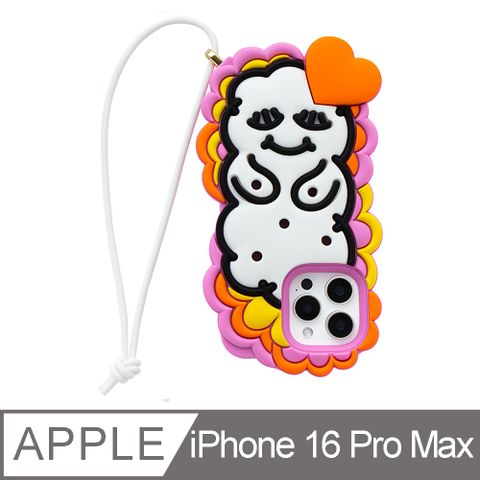 Candies iPhone 16 Pro Max - 繽紛綻放睡寶(愛心橘)
