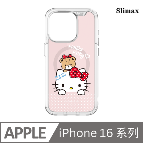 Slimax Hello Kitty 小熊 x imos 磁吸軍規手機殼 膜料包膜獨家款 iPhone 16 / Plus / Pro / Pro Max (H-033)