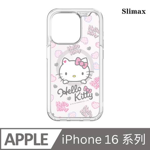 Slimax Hello Kitty 臉 x imos 磁吸軍規手機殼 膜料包膜獨家款 iPhone 16 / Plus / Pro / Pro Max (H-030)