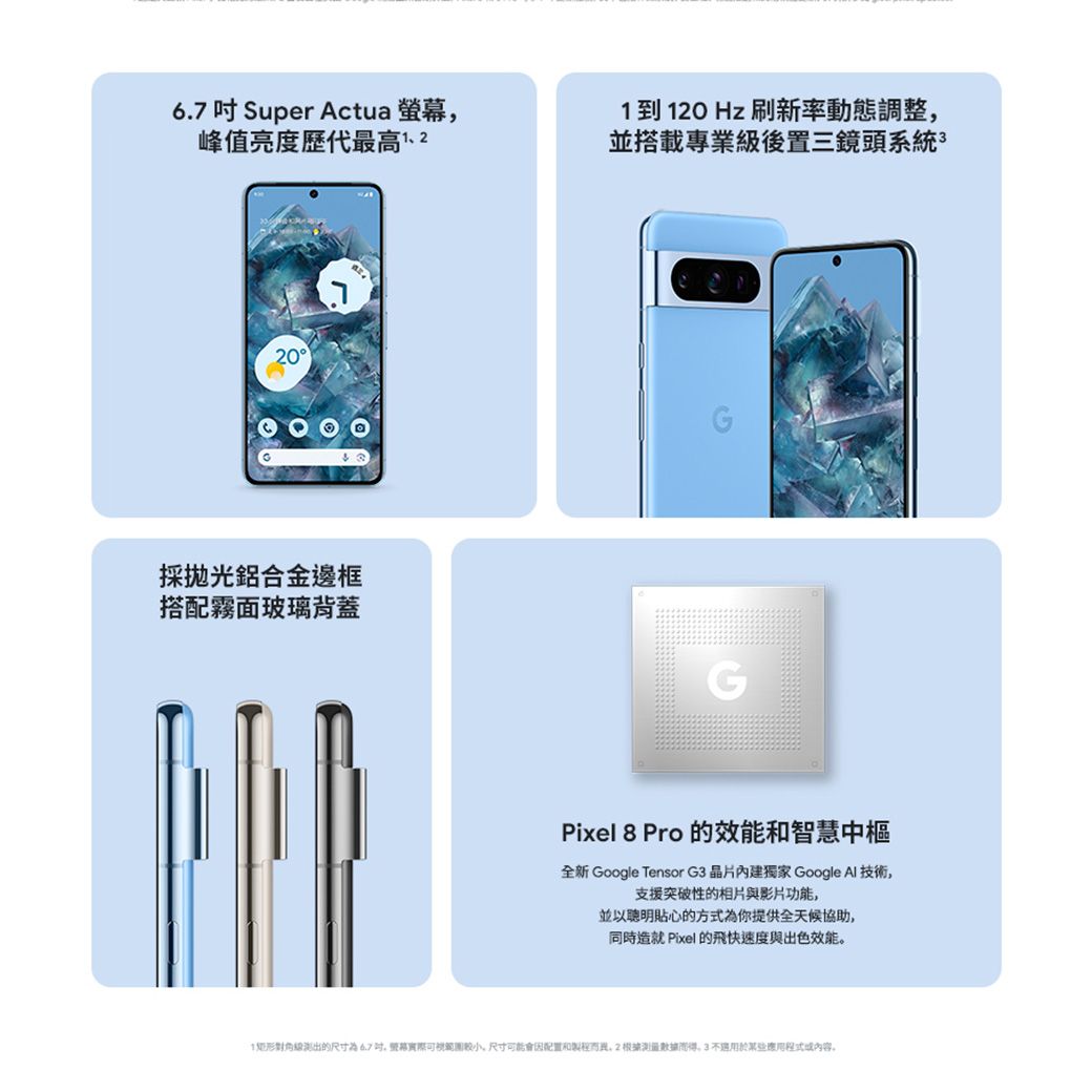 Google Pixel 8 Pro (12G/128G) 海灣藍- PChome 24h購物