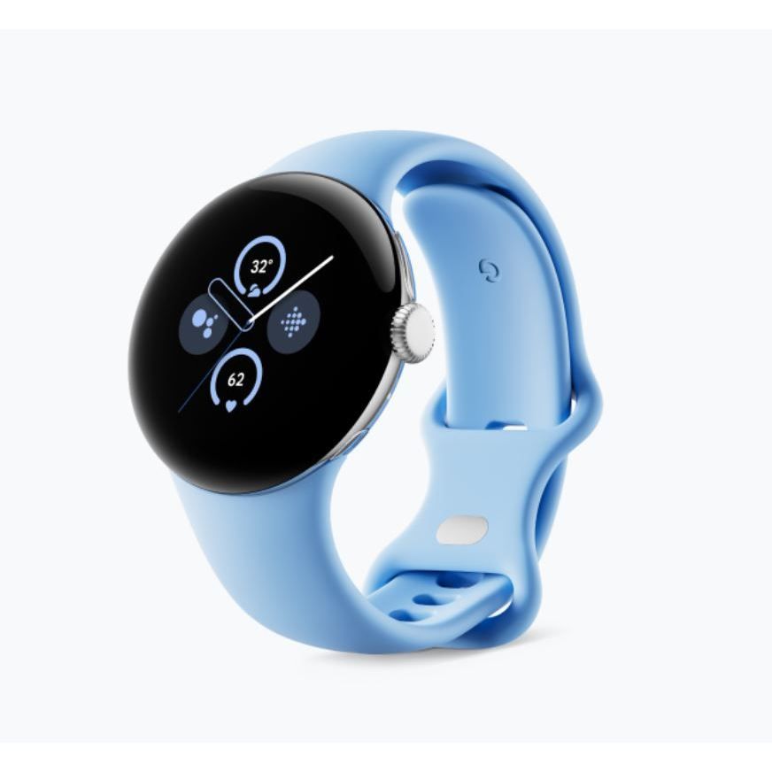 Google Pixel Watch 2_LTE 金屬銀鋁製錶殼+海灣藍運動錶帶- PChome 24h購物