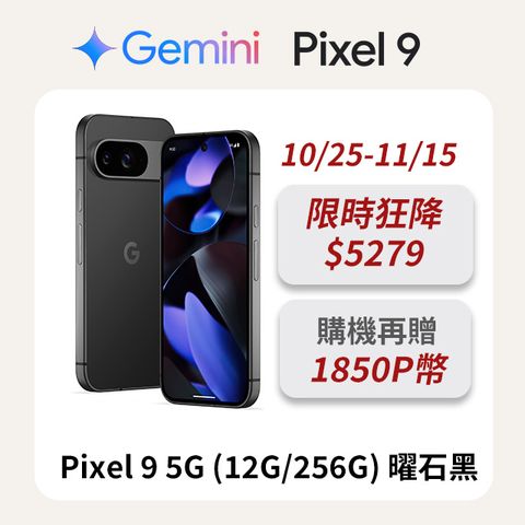 Google Pixel 谷歌 Google Pixel 9 5G (12G/256G) 曜石黑