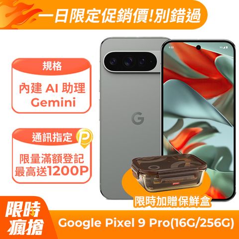 Google Pixel 谷歌 Google Pixel 9 Pro 5G (16G/256G) 霧灰