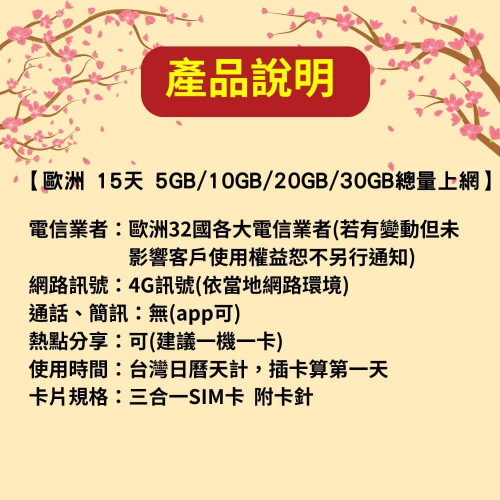 SIMFLY 【歐洲15天10GB】 【原星光卡環遊卡】