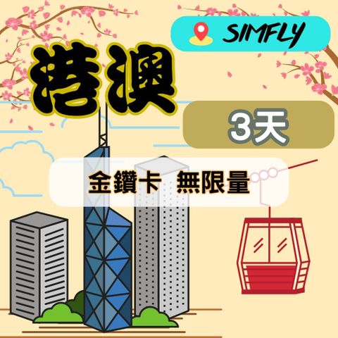 SIMFLY 【香港 澳門 3天無限量上網】