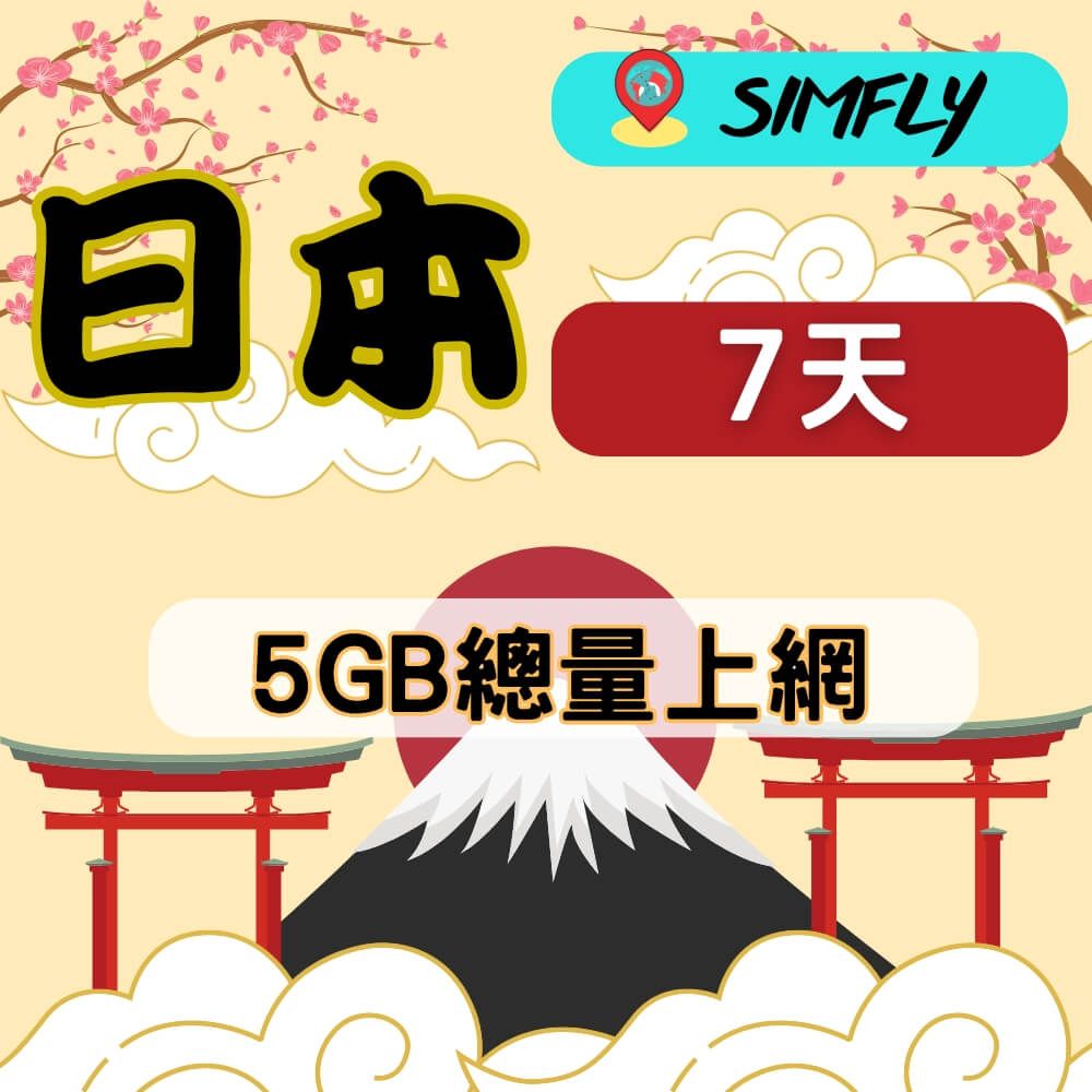 SIMFLY 【日本7天5GB總量上網卡】 