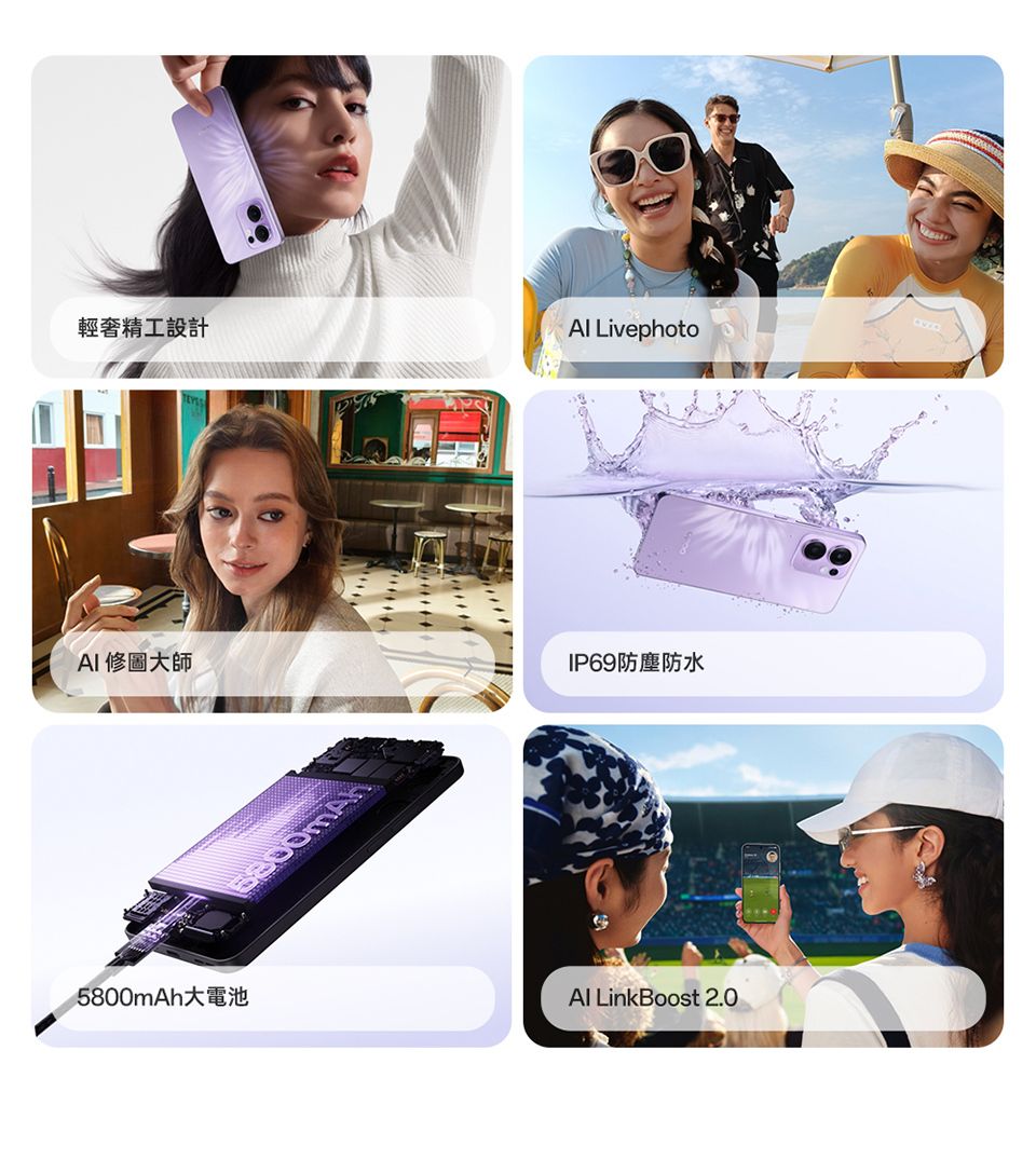 輕奢精工設計修圖大師 LivephotoIP69防塵防水5800mAh大電池Al LinkBoost 2.0