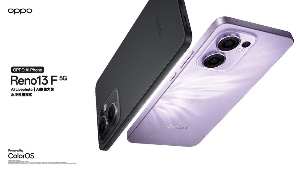 oppoOPPO  PhoneReno13 F5G Livephoto | Al修圖大師水中相機模式Powered byColorOSoddo