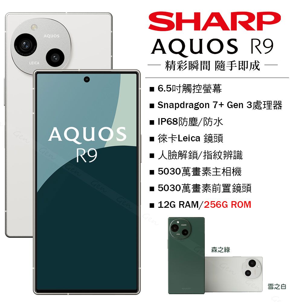 SHARP 夏普 AQUOS R9 5G (12G/256G) -雪之白