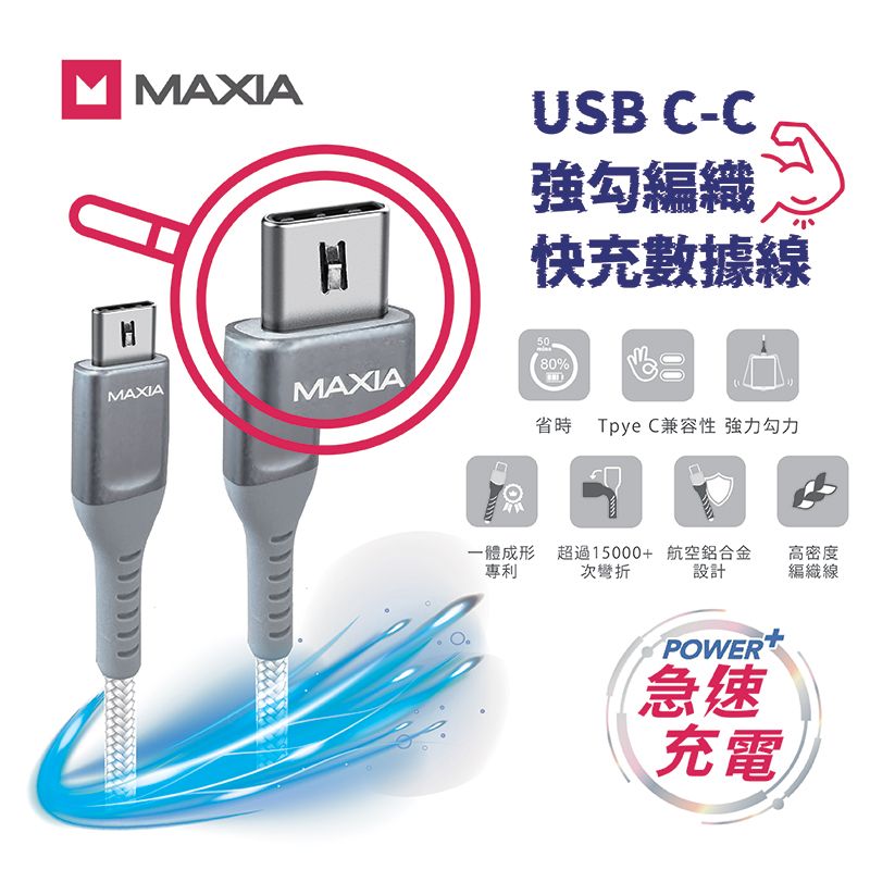  搶先首創新技術超卡緊不脫落!USB C2C 急速快充數據線