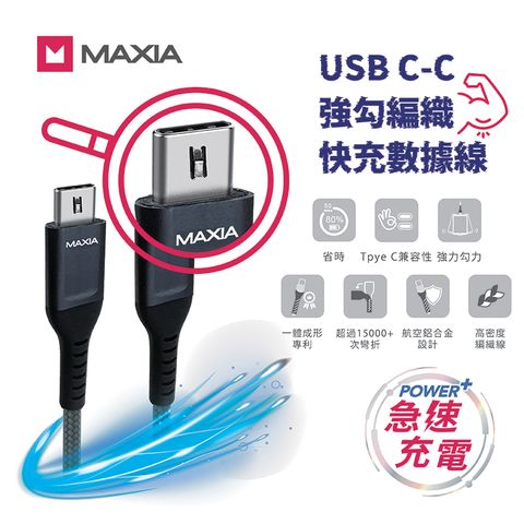 搶先首創新技術超卡緊不脫落!USB C2C 急速快充數據線