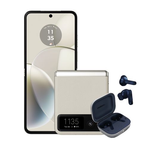 MOTOROLA 摩托羅拉 razr 40 5G (8/256) 6.9吋智慧型摺疊機-豆腐白【獨家送moto buds】