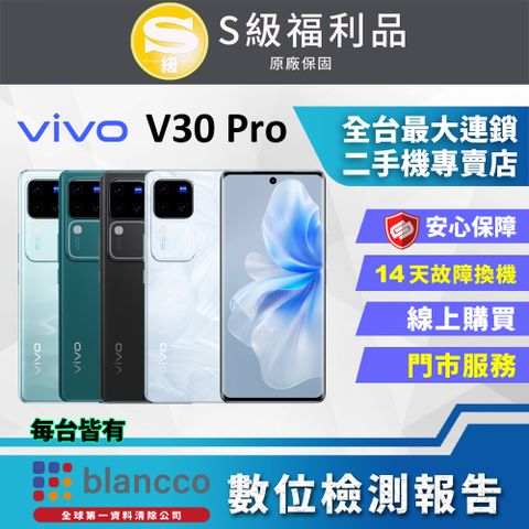福利品限量下殺出清↘↘↘[福利品]vivo V30 Pro 5G (12G/512GB) 全機9成新