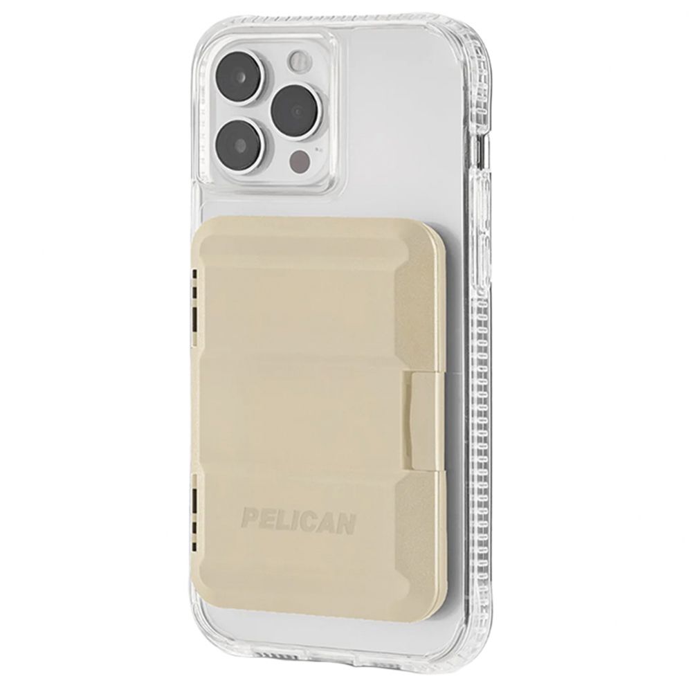 Pelican 派力肯 美國  派力肯 MagSafe 專用硬式磁吸卡片收納盒 - 沙色
