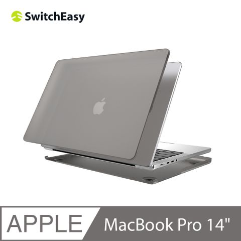 魚骨牌 SwitchEasyNUDE 磨砂筆電保護殼MacBook Pro 14吋 透黑 for M3/M2/M1