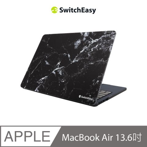 SwitchEasy 魚骨牌 MacBook Air 13.6吋 (M3/M2) Artist 電腦保護殼, 大理石黑