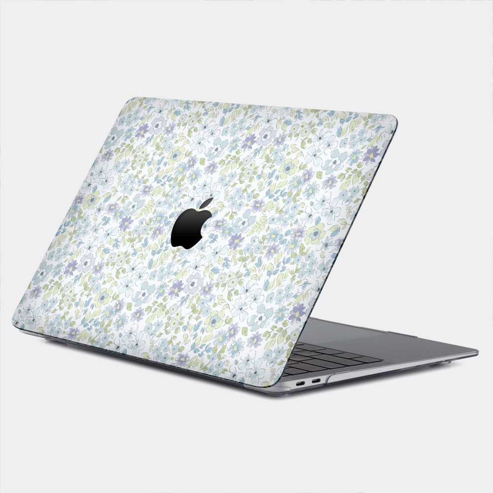 PIXOSTYLE 藍黃小碎花 MacBook Air / Pro 防刮保護殼