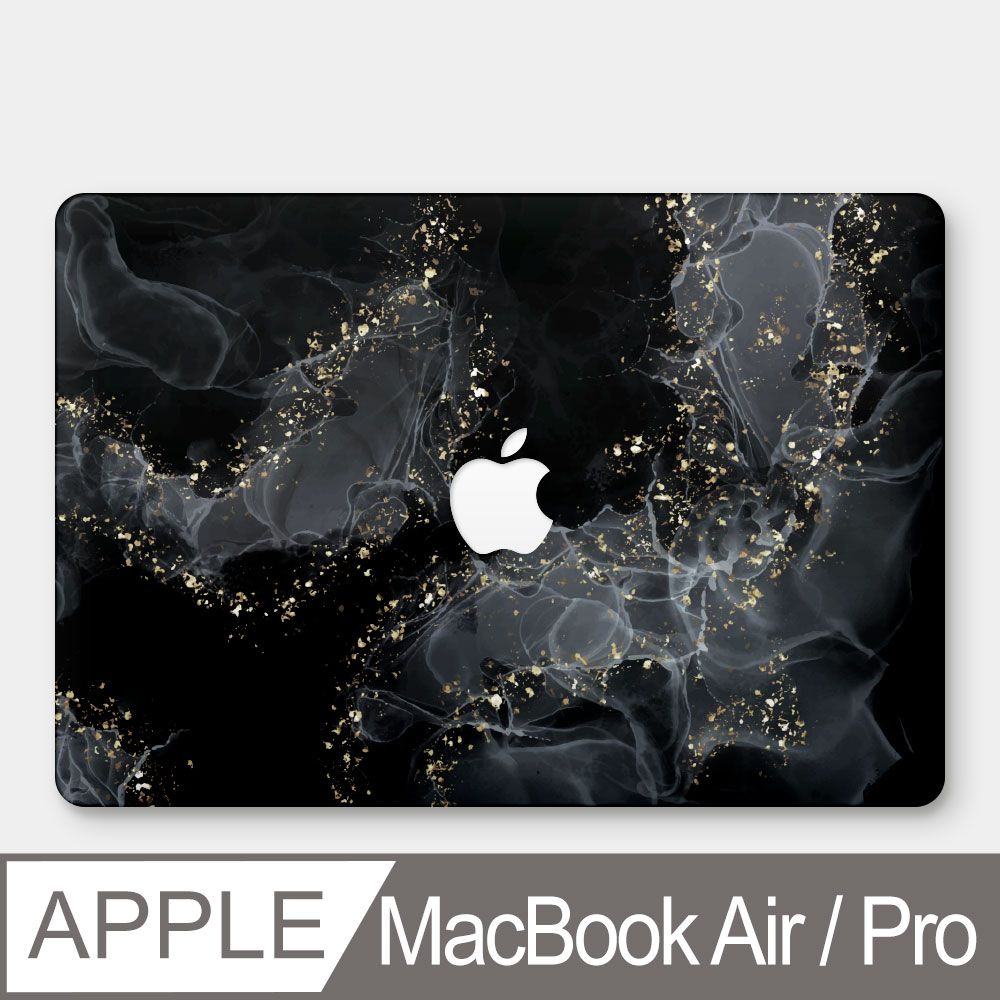 PIXOSTYLE 黑色閃耀大理石 MacBook Air / Pro 防刮保護殼