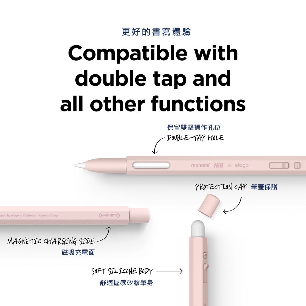 Elago Apple Pencil 2代&Pro MONAMI 153聯名筆套