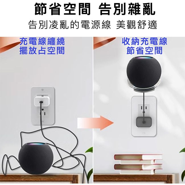  【架霸】Apple HomePod mini 懸掛式底座支架/收納固定架 透明