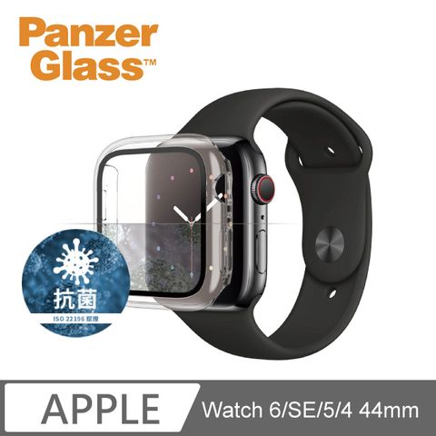 PanzerGlass Apple Watch 6/SE/5/4 44mm 全方位防護高透鋼化漾玻保護殼-透
