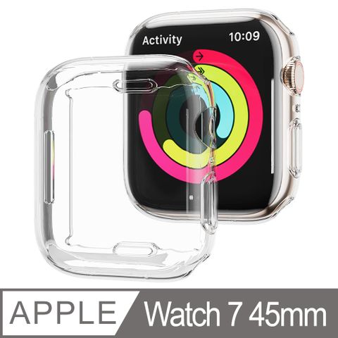 ~不需保貼、全面防護~ 全包覆透明防撞保護套 for Apple Watch 7 45mm