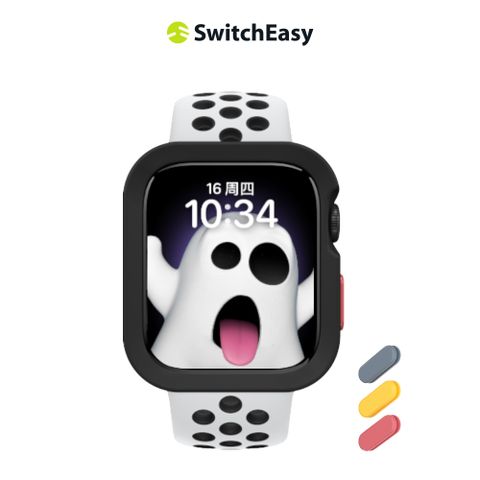 SwitchEasy 魚骨牌 Apple Watch 45/44 mm Colors TPU手錶保護殼,黑色