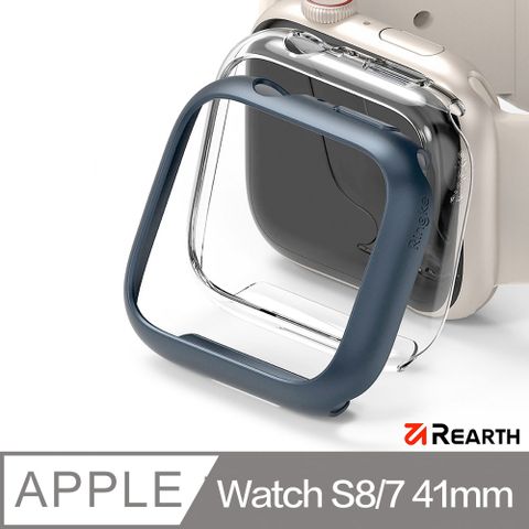 Rearth Ringke Apple Watch S9/8/7 41mm 輕薄保護殼(1透1藍)