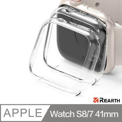 Rearth Ringke Apple Watch S9/8/7 41mm 輕薄保護殼(透明x2)