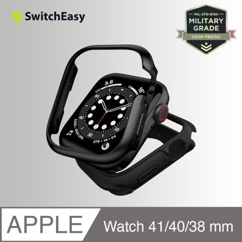 SwitchEasy 魚骨牌 Apple Watch 41/40 mm Colors TPU手錶保護殼,午夜黑