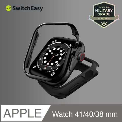 魚骨牌 SwitchEasyOdyssey Glossy Edition 鋁合金手錶殼 for Apple Watch 9/8/7/6/5/4/SE40/41mm 閃耀黑